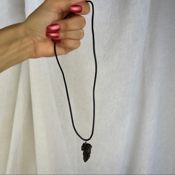 🚫SOLD🚫 NWOT Tektite Pendant Necklace Natural Ancient Stone Sterling Silver - Picture 15 of 16